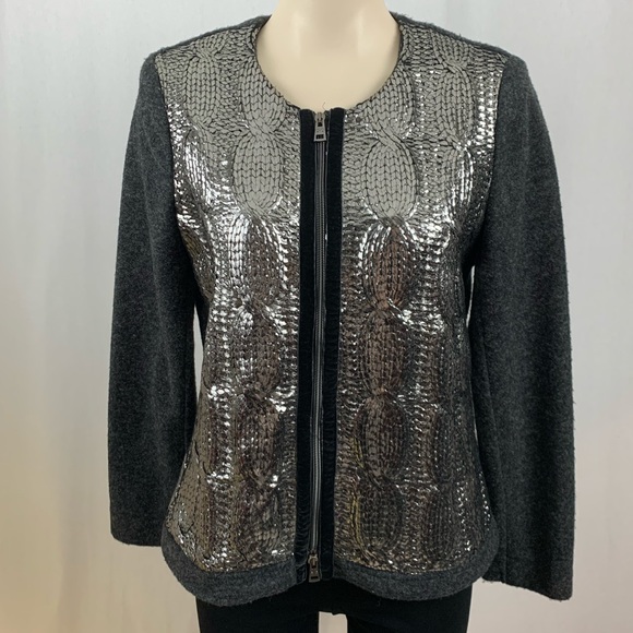 Steilmann Sweaters - Steilmann Grey Zipper Cardigan 10